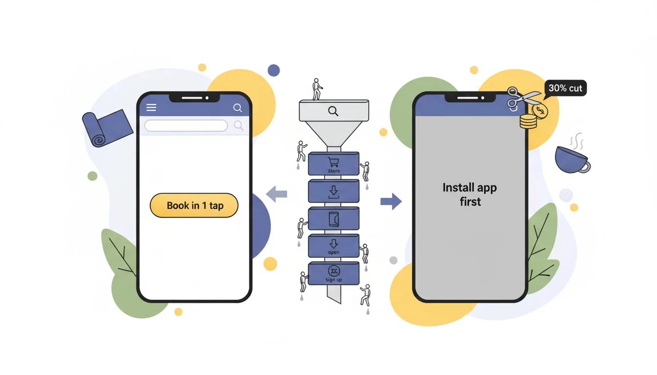 Mobile-First Web vs. Native Apps: Why Wellness Businesses Often Overpay for Barriers