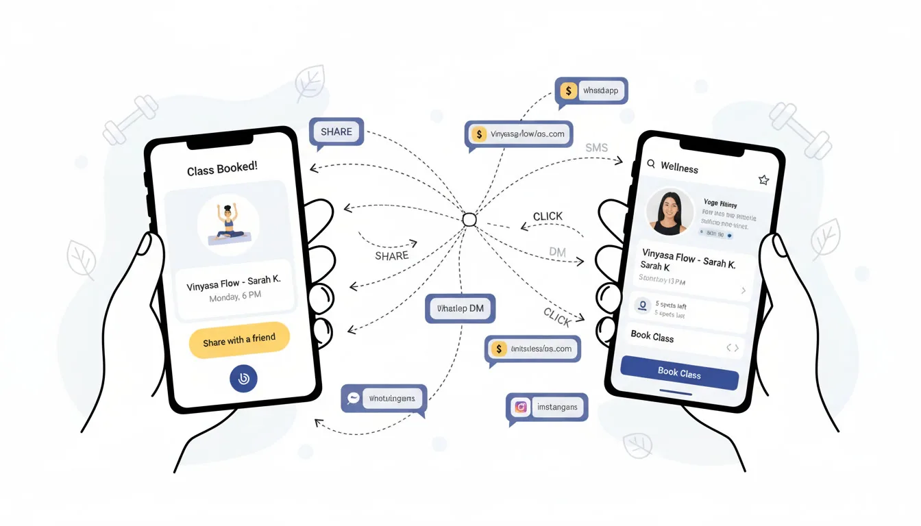 shareable links for wellness apps growth concept