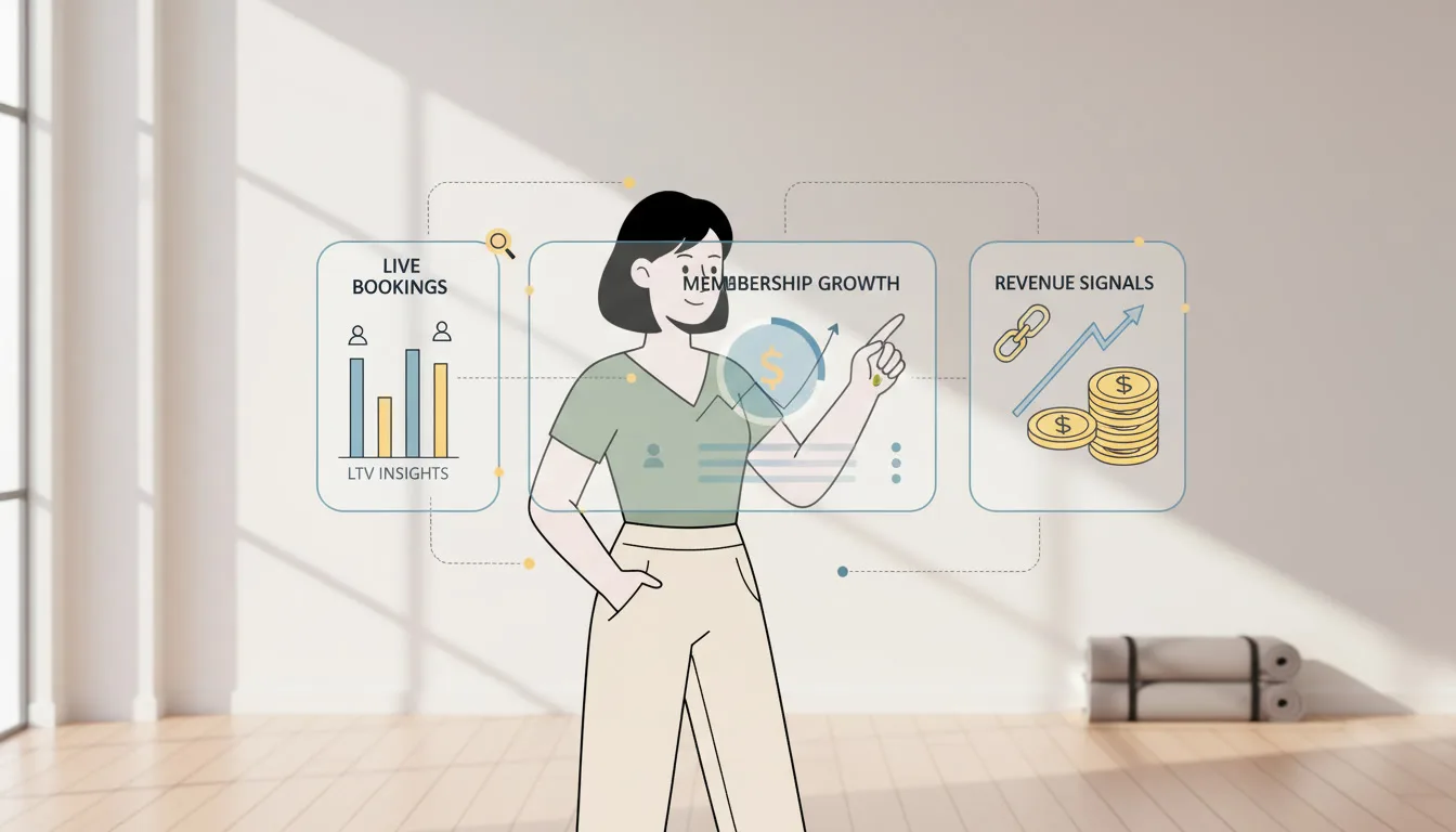 data-driven wellness dashboard for a wellness studio